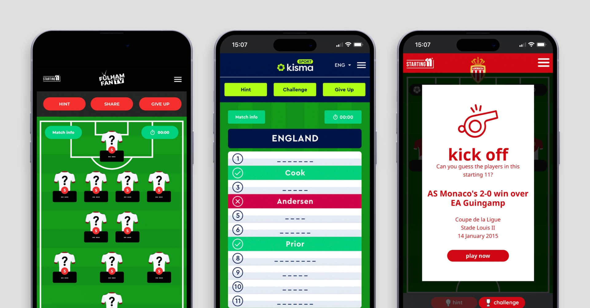 Examples of quizzes for sports clubs